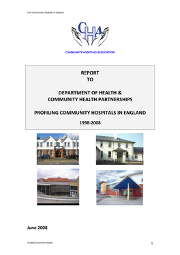 Report to Department of Health & Community Health Partnerships