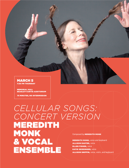 Concert Version Meredith Monk & Vocal Ensemble