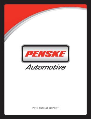 Penske Automotive Group, Inc. 2016 Annual Report
