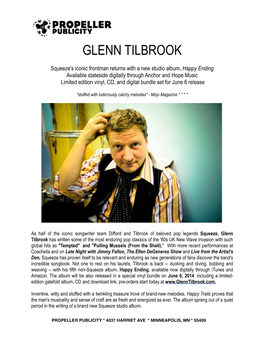 Glenn Tilbrook Press Release