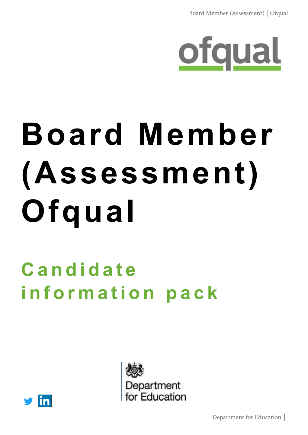 Board Member (Assessment) Ofqual