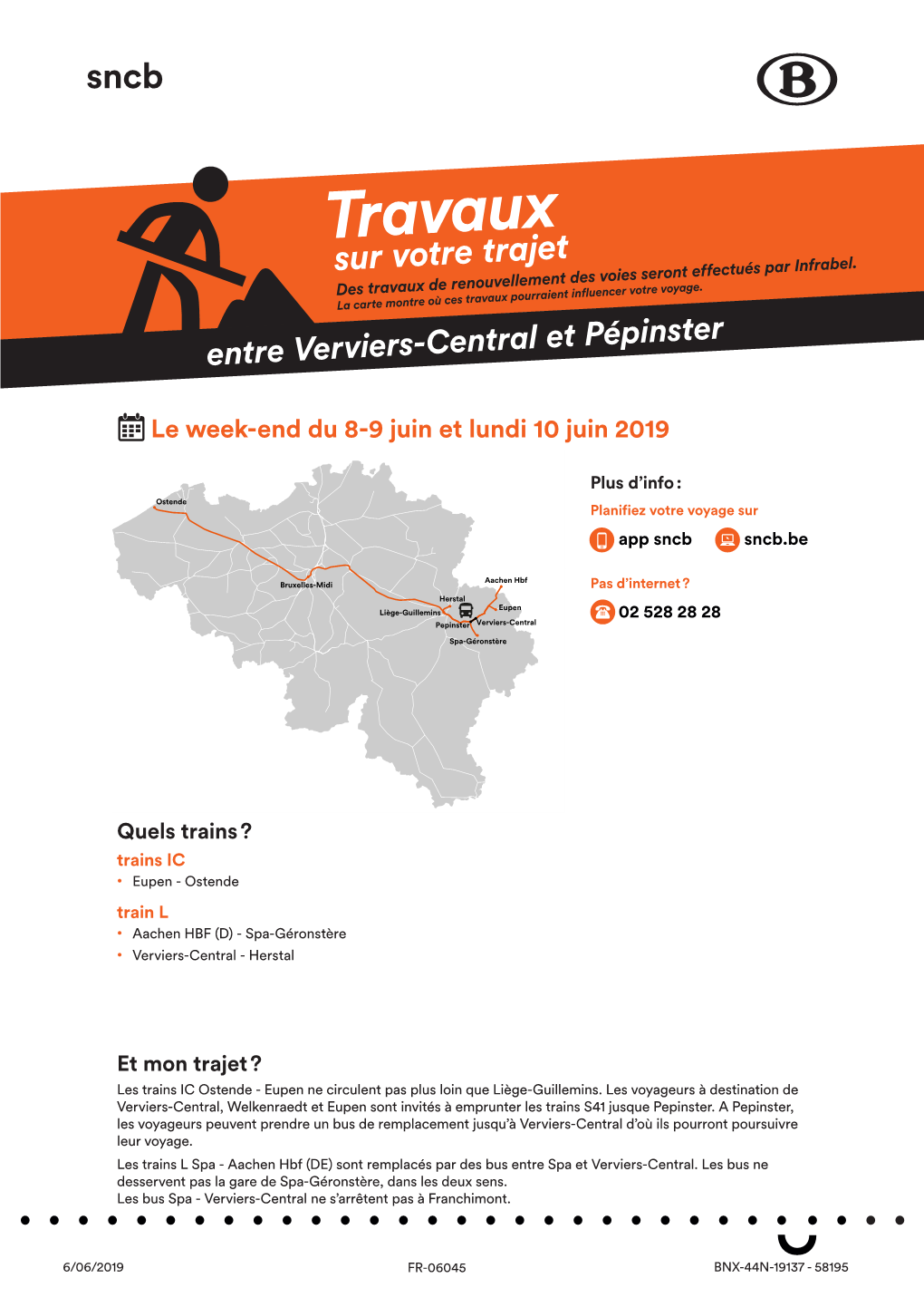 Travaux Sur Votre Trajet Des Travaux De Renouvellement Des Voies Seront Effectués Par Infrabel