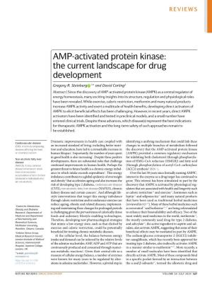AMP-Activated Protein Kinase: the Current Landscape for Drug Development
