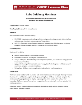 Rube Goldberg Machines