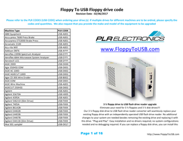 Floppy to USB Floppy Drive Code Guide