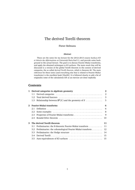 The Derived Torelli Theorem