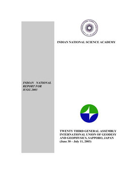 Indian National Report for Iugg 2003