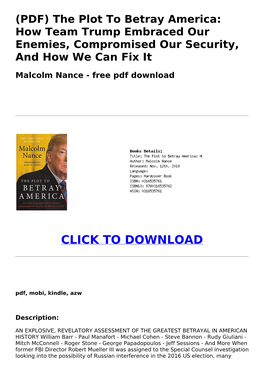 &lt;C37a310&gt; (PDF) the Plot to Betray America: How Team Trump Embraced Our Enemies, Compromised Our Security, and How We