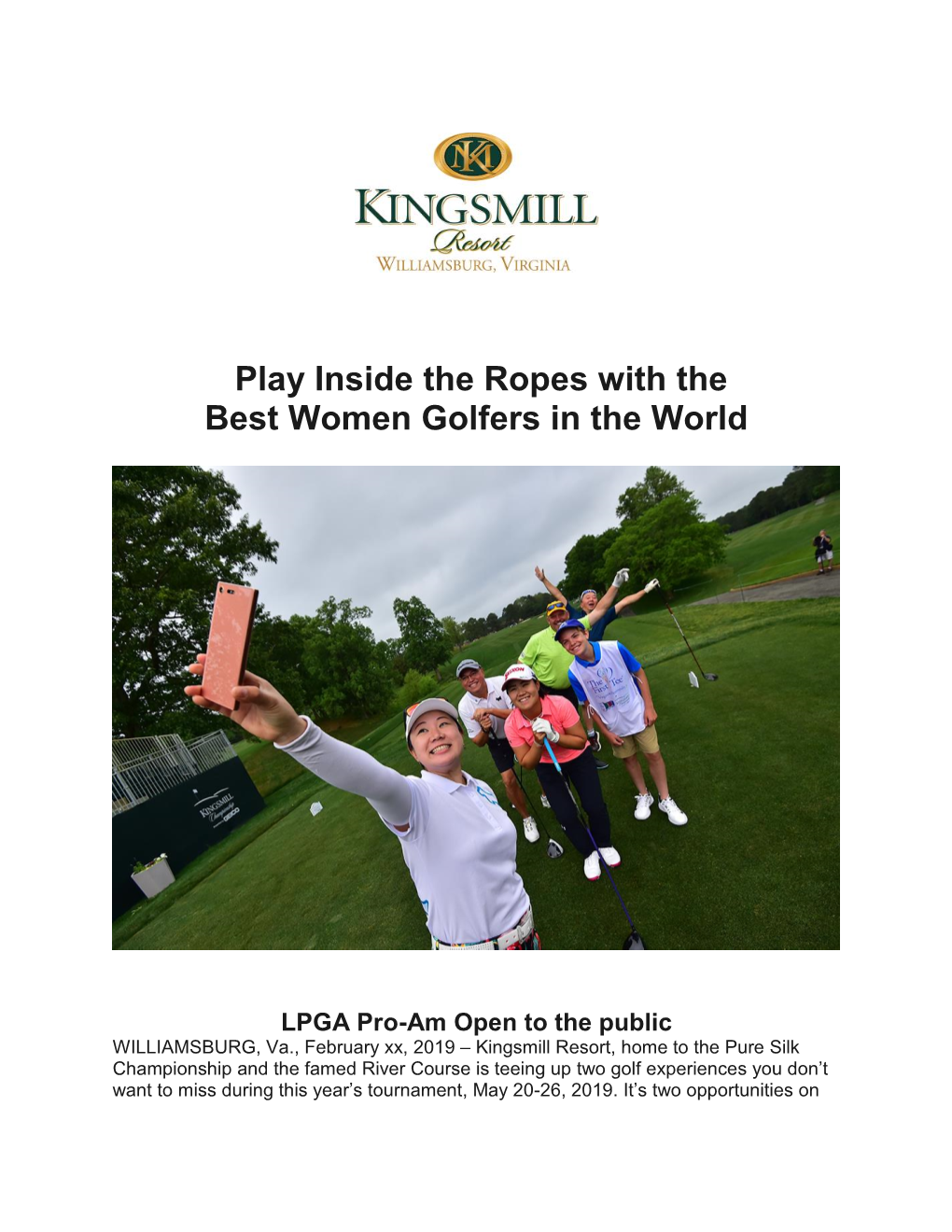 Play Inside the Ropes with the Best Women Golfers in the World