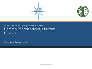 Hemmo Pharmaceuticals Private Limited