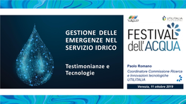 Paolo Romano Coordinatore Commissione Ricerca Tecnologie E Innovazioni Tecnologiche UTILITALIA