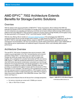 AMD EPYC 7002 Architecture Extends Benefits for Storage-Centric