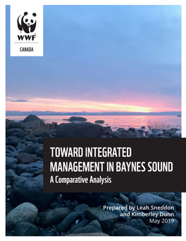 TOWARD INTEGRATED MANAGEMENT in BAYNES SOUND a Comparative Analysis