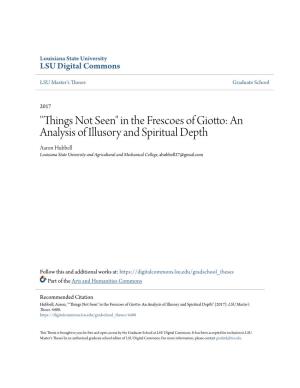 "Things Not Seen" in the Frescoes of Giotto