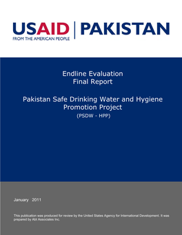 Endline Evaluation Final Report Pakistan Safe Drinking Water And