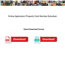 Online Application Property Card Mumbai Suburban