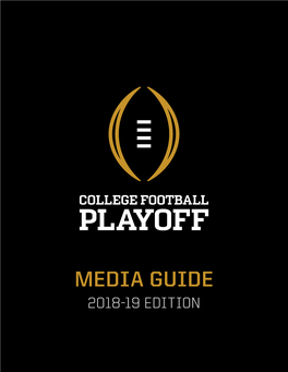 Media Guide 2018-19 Edition Table of Contents