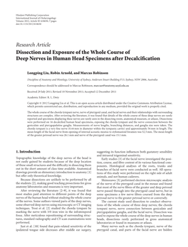 Dissection and Exposure of the Whole Course of Deep Nerves in Human Head Specimens After Decalciﬁcation
