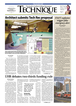 Architect Submits Tech Rec Proposal ES&T Explosion Triggers False Emergency Alert by Arcadiy Kantor Opinions Editor