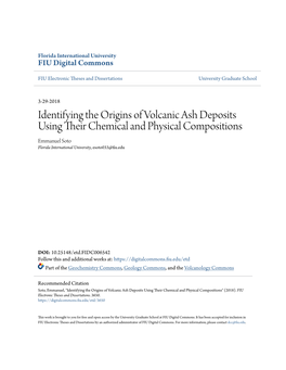 Identifying the Origins of Volcanic Ash Deposits Using Their Chemical And