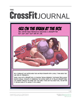 Sex on the Brain at the Box Sex Writer Anka Radakovich Becomes a Crossfitter but Just Can’T Quit Her Day Job