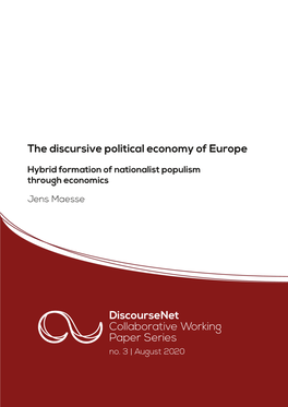 The Discursive Political Economy of Europe Discoursenet Collaborative