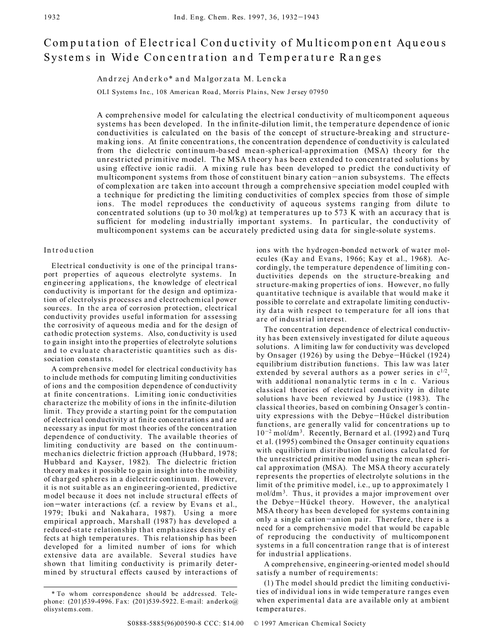 Computation of Electrical Conductivity of Multicomponent Aqueous Systems in Wide Concentration and Temperature Ranges