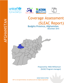 Coverage Assessment (SLEAC Report) AFGH ANIST AN