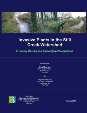 Invasive Plants in the Still Creek Watershed