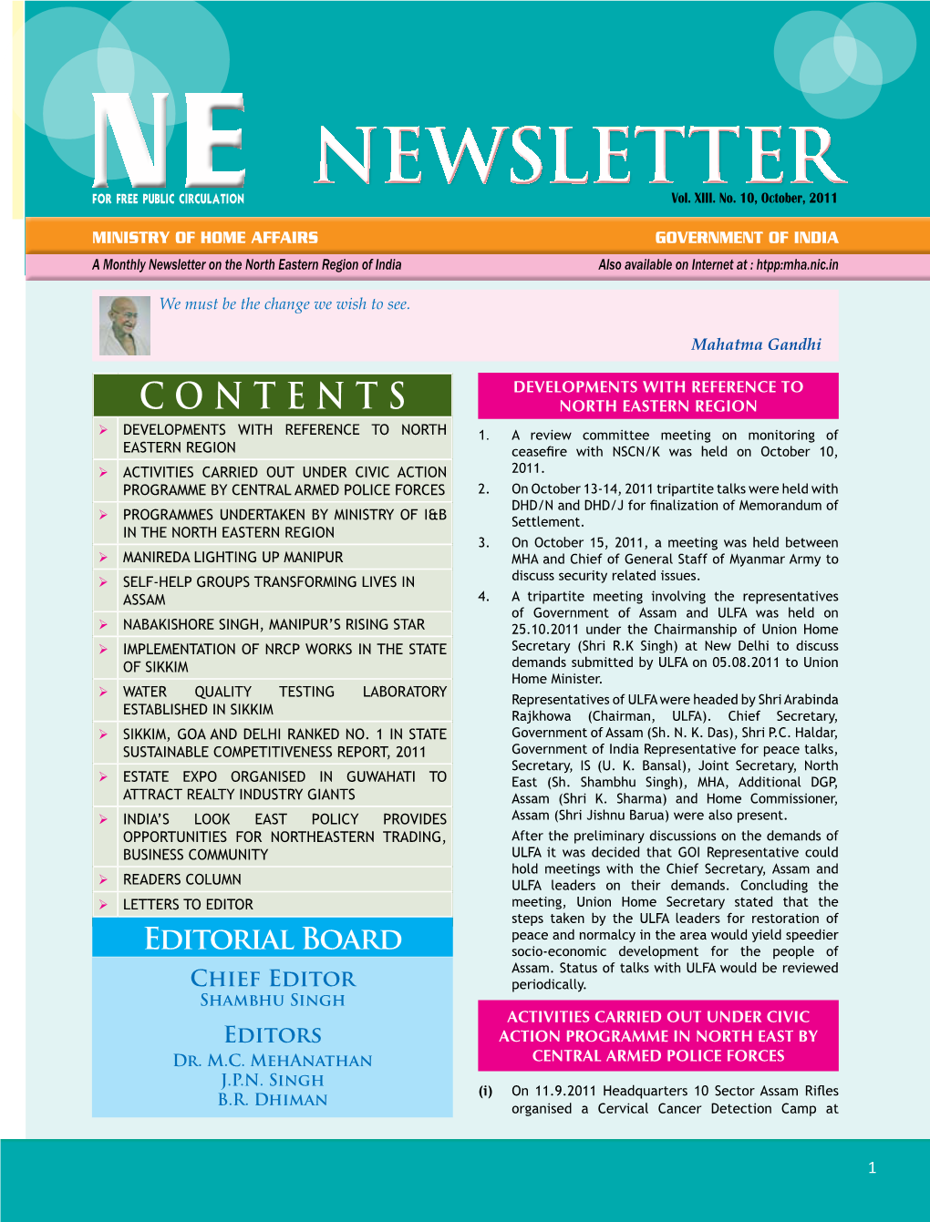 NEWSLETTER NEFOR FREE PUBLIC CIRCULATION Vol