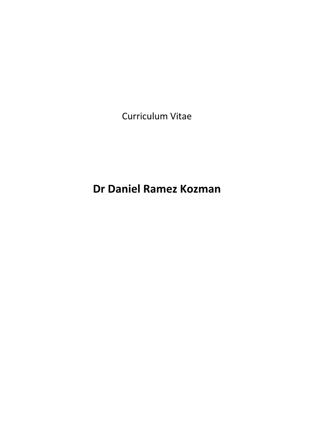 Dr Daniel Ramez Kozman