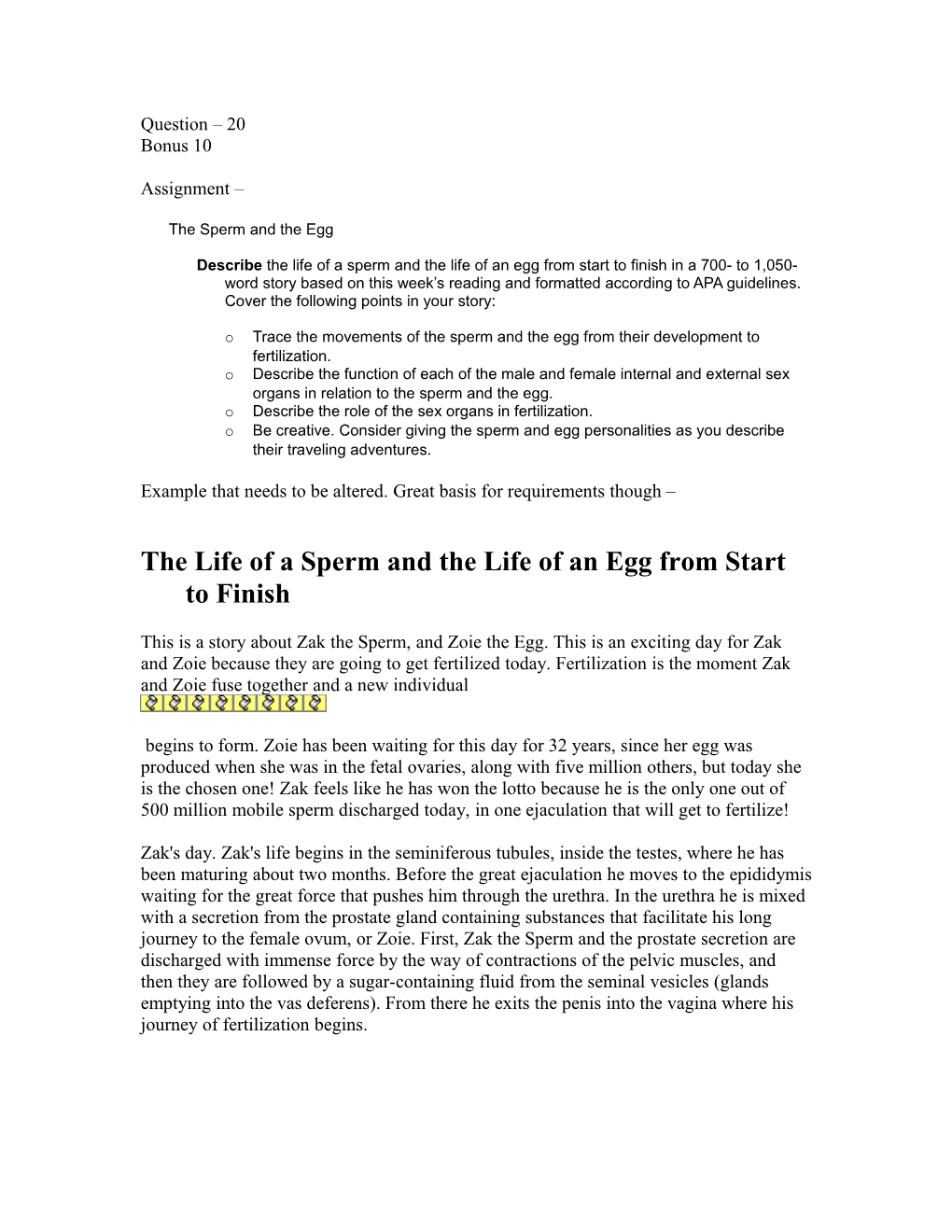 The Sperm and the Egg