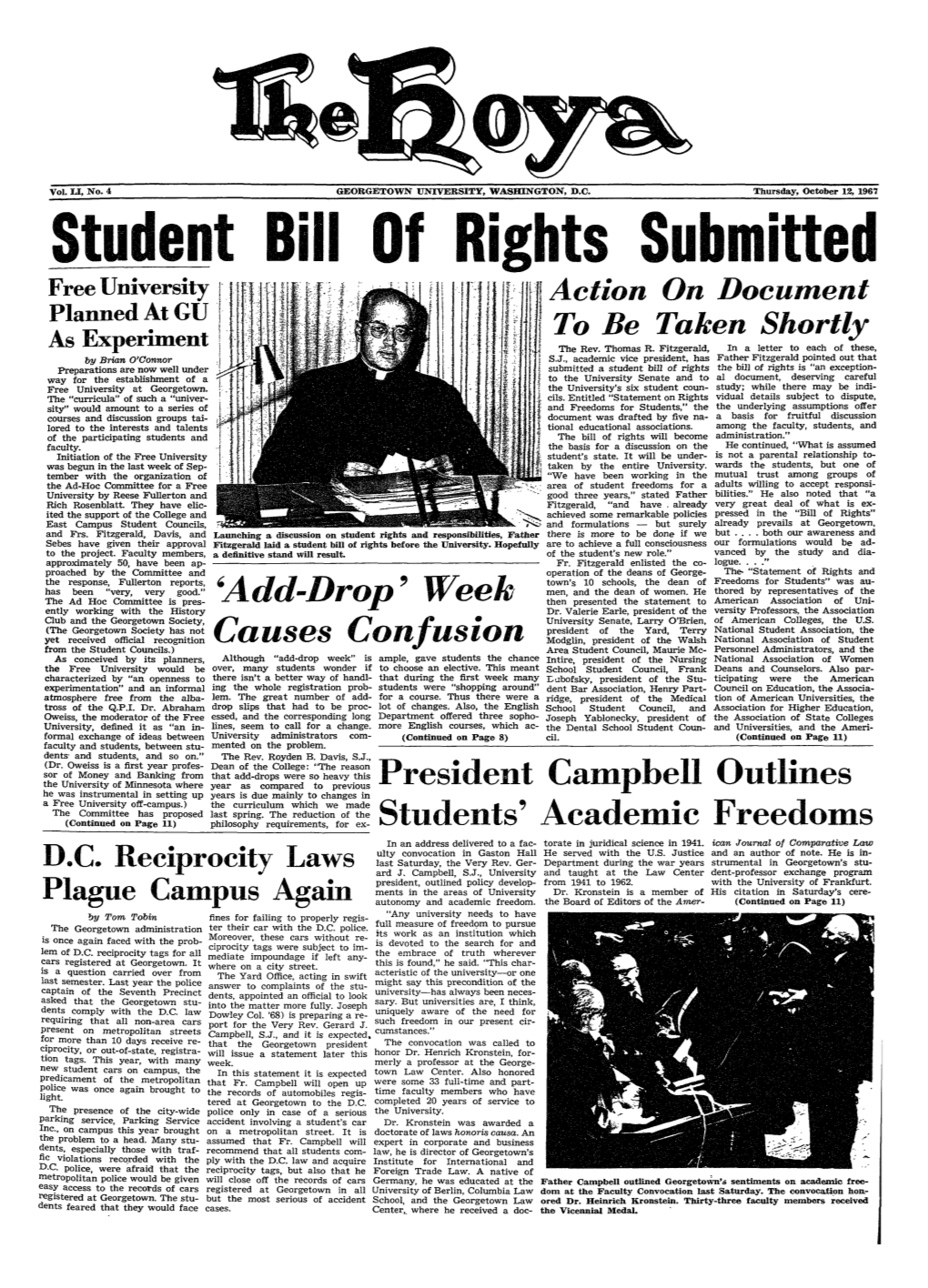 Student Bill of Rights Submitted Free University R