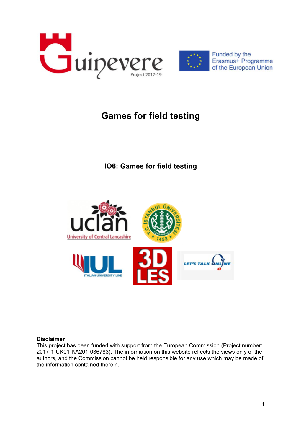 Games for Field Testing