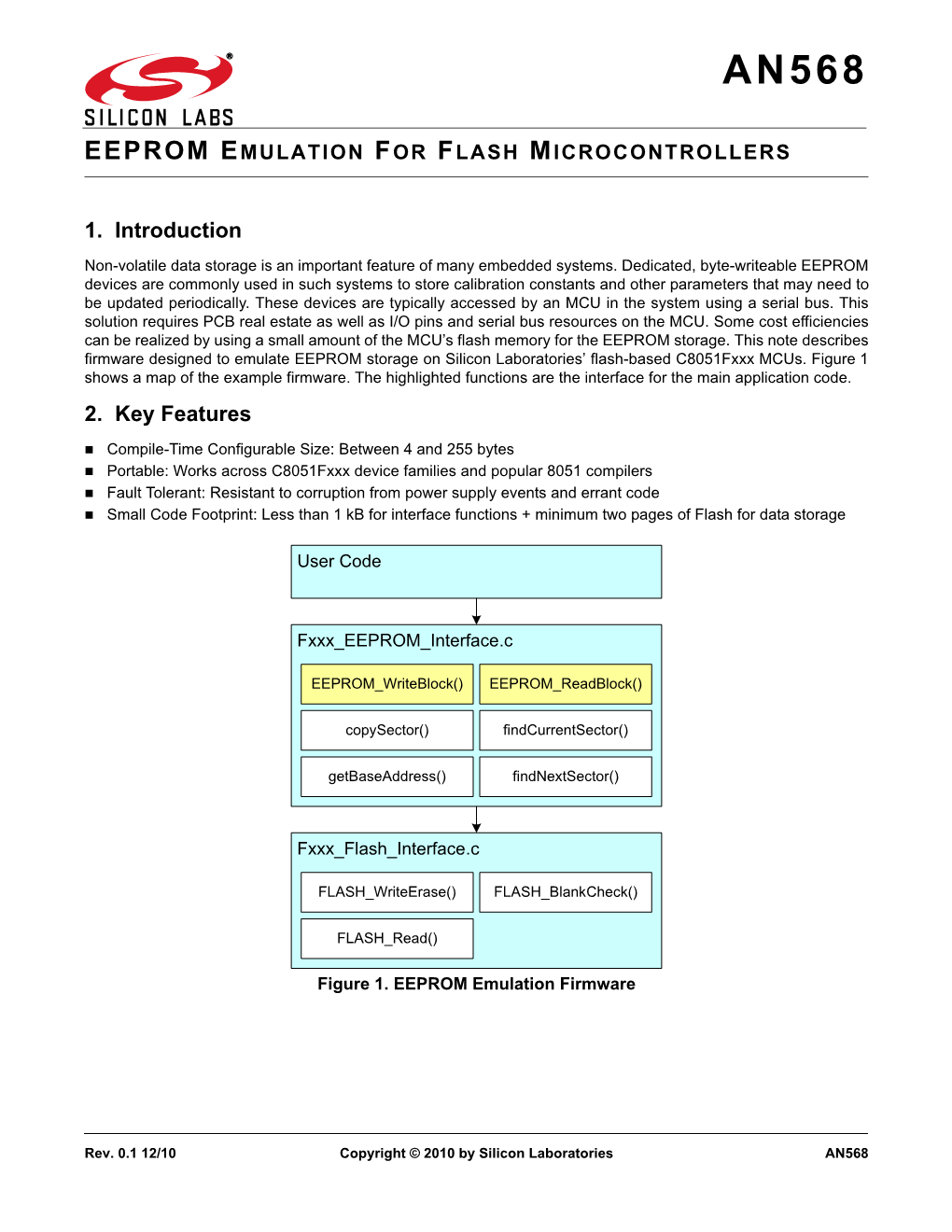 AN568: EEPROM Emulation for Flash Microcontrollers