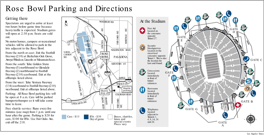 Rose Bowl Parking and Directions Getting There WOODBURY RD