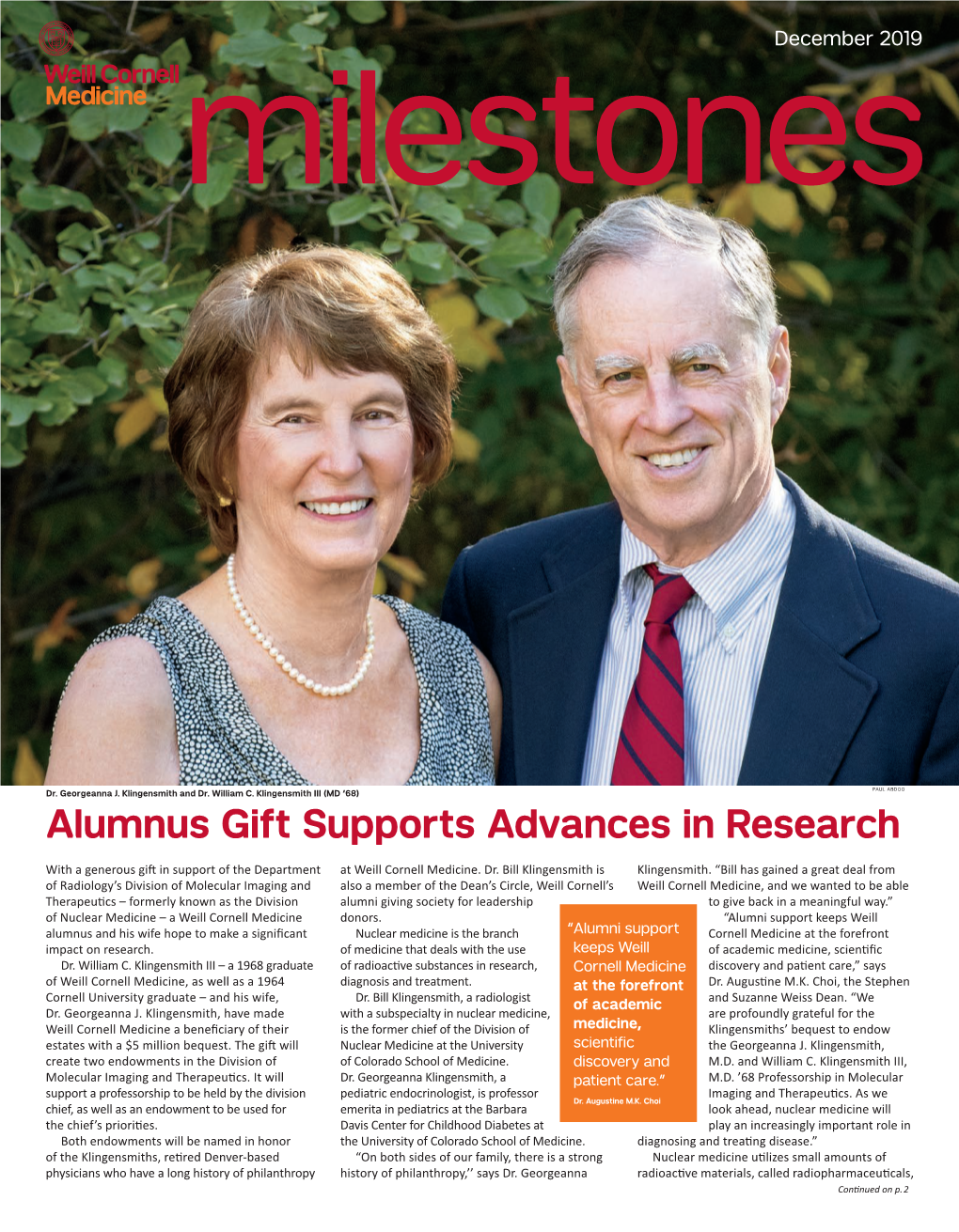 Alumnus Gift Supports Advances in Research