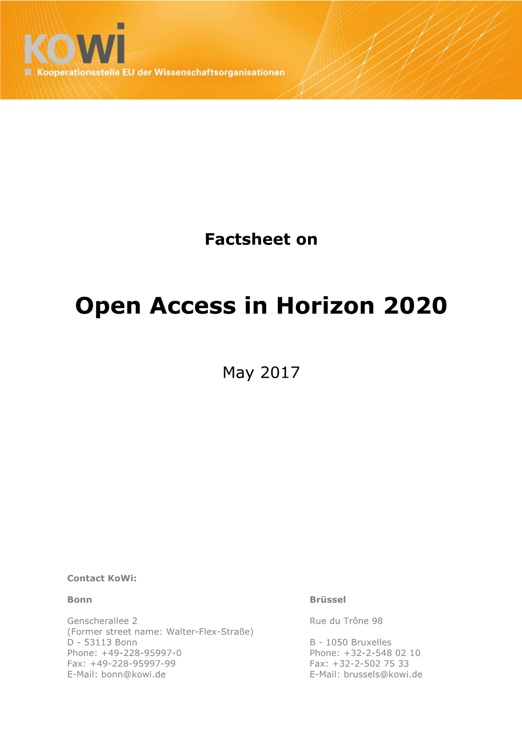 Open Access in Horizon 2020