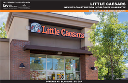 Little Caesars New Bts Construction | Corporate Guarantee Pico Rivera Ca (Los Angeles County)