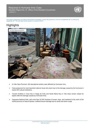 Response to Hurricane Irma Sitrep #15: Cuba