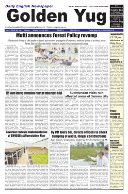 Mufti Announces Forest Policy Revamp