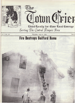 Fire Destroys Guilford Home E2 the TOWN CRIE R