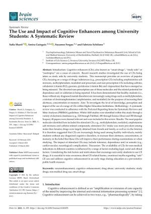 The Use and Impact of Cognitive Enhancers Among University Students: a Systematic Review
