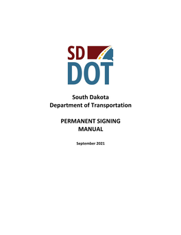 South Dakota Department of Transportation PERMANENT