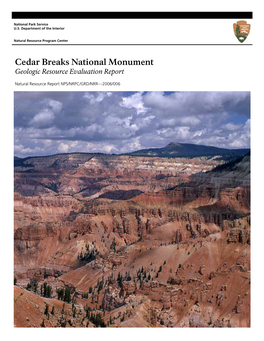 Geologic Resource Evaluation Report, Cedar Breaks National