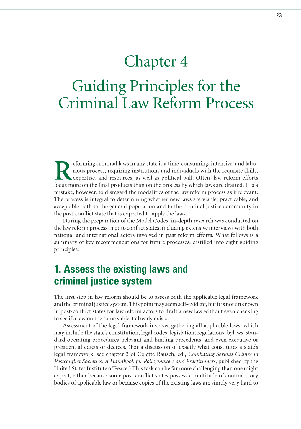 Chapter 4 Guiding Principles for the Criminal Law Reform Process