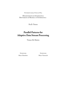 Parallel Patterns for Adaptive Data Stream Processing