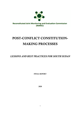 Post-Conflict Constitution-Making Processes