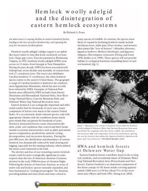 Hemlock Woolly Adelgid and the Disintegration of Eastern Hemlock Ecosystems