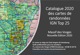 Catalogue 2020 Des Cartes De Randonnées IGN Top 25